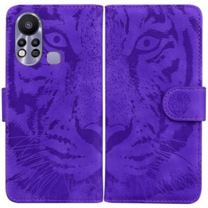 For Infinix Hot 11s X6812 Tiger Embossing Pattern Horizontal Flip Leather Phone Case(Purple) (OEM)