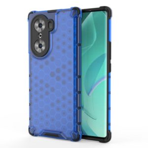 For Honor 60 Honeycomb PC + TPU Phone Case(Blue) (OEM)