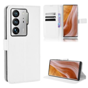 For ZTE Axon 40 Ultra Diamond Texture Leather Phone Case(White) (OEM)