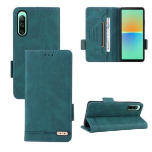 For Sony Xperia 10 IV Magnetic Clasp Flip Leather Phone Case(Green) (OEM)