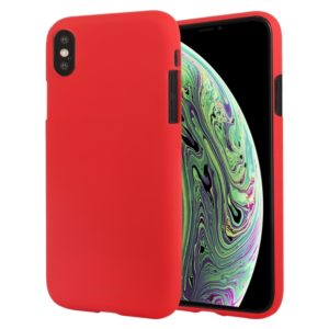 For iPhone XS GOOSPERY SOFT FEELING Liquid TPU Drop-proof Soft Case(Red) (GOOSPERY) (OEM)