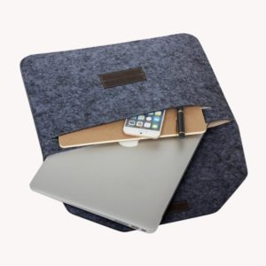11.6 inch Universal Fashion Soft Sleeve Bag Case Tablet Laptop Felt Bag for MacBook Air 11.6 inch, Size: 33x22x1cm(Black) (OEM)