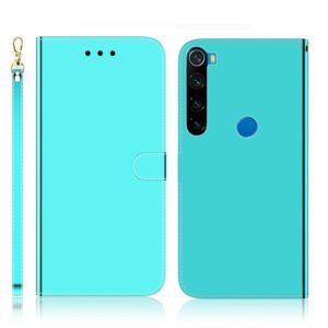 For Xiaomi Redmi Note 8 Imitated Mirror Surface Horizontal Flip Leather Case with Holder & Card Slots & Wallet & Lanyard(Mint Green) (OEM)