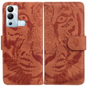 For Infinix Hot 12i Tiger Embossing Pattern Horizontal Flip Leather Phone Case(Brown) (OEM)