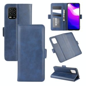 For XiaoMi Mi 10 Lite 5G Dual-side Magnetic Buckle Horizontal Flip Leather Case with Holder & Card Slots & Wallet(Dark Blue) (OEM)