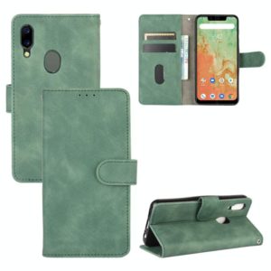 For UMIDIGI A3X Solid Color Skin Feel Magnetic Buckle Horizontal Flip Calf Texture PU Leather Case with Holder & Card Slots & Wallet(Green) (OEM)