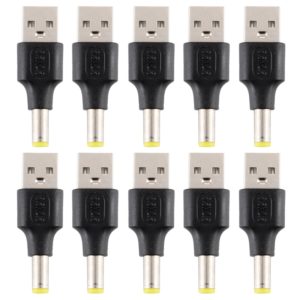 10 PCS 5.5 x 2.5mm Male to USB 2.0 Male DC Power Plug Connector (OEM)