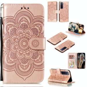 For Huawei nova 7 Pro Mandala Embossing Pattern Horizontal Flip PU Leather Case with Holder & Card Slots & Walle & Lanyard(Pink) (OEM)