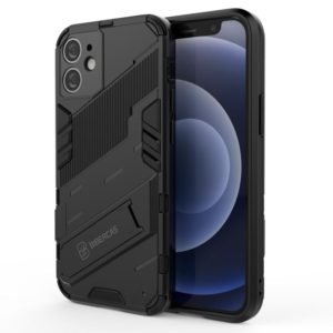 For iPhone 12 mini Punk Armor 2 in 1 PC + TPU Shockproof Case with Invisible Holder (Black) (OEM)