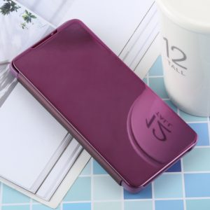 PU Electroplating Mirror Horizontal Flip Leather Case for Galaxy S10 Plus, with Holder(Purple) (OEM)