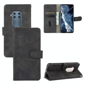 For Motorola Moto One Pro / One Zoom Solid Color Skin Feel Magnetic Buckle Horizontal Flip Calf Texture PU Leather Case with Holder & Card Slots & Wallet(Black) (OEM)