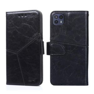 For Motorola Moto G50 5G Geometric Stitching Horizontal Flip Leather Phone Case(Black) (OEM)