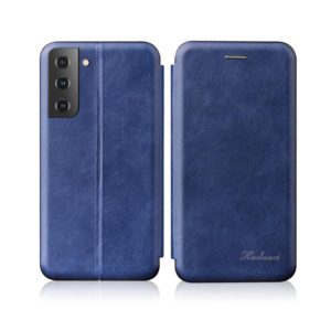 For Samsung Galaxy S21+ 5G Retro Texture Magnetic Leather Case with Card Slot & Holder(Blue) (OEM)