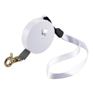 Automatic Telescopic Dog Traction Rope Small Pet Retractor(Round White) (OEM)