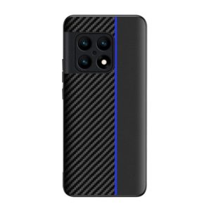 For OnePlus 10 5G Ultra-thin Carbon Fiber Texture Splicing Phone Case(Blue) (OEM)