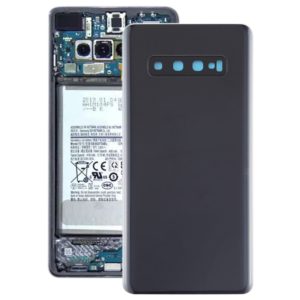 For Galaxy S10+ Battery Back Cover with Camera Lens (Black) (OEM)