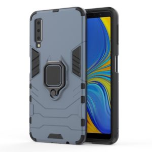PC + TPU Shockproof Protective Case for Galaxy A70, with Magnetic Ring Holder (Navy Blue) (OEM)