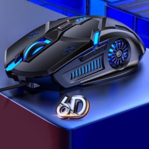 YINDIAO G5 3200DPI 4-modes Adjustable 6-keys RGB Light Wired Gaming Mouse (Black) (YINDIAO) (OEM)