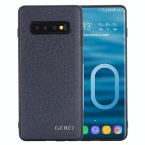 For Galaxy S10 GEBEI Full-coverage Shockproof Leather Protective Case(Blue) (GEBEI) (OEM)