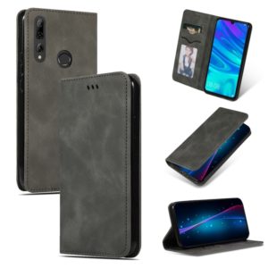 Retro Skin Feel Business Magnetic Horizontal Flip Leather Case for Huawei P Smart 2019 & P Smart Plus 2019 (Dark Gray) (OEM)