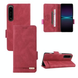 For Sony Xperia 1 IV Magnetic Clasp Flip Leather Phone Case(Red) (OEM)
