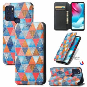 For Motorola Moto G60S Colorful Magnetic Horizontal Flip Leather Phone Case with Holder & Card Slot & Wallet(Rhombus Mandala) (OEM)