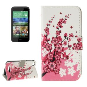For HTC Desire 320 Flower Pattern Horizontal Flip Leather Case with Holder & Card Slots & Wallet (OEM)