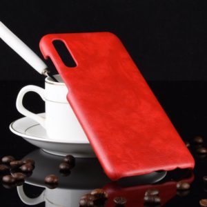 Shockproof Litchi Texture PC + PU Case for Galaxy A70 (Red) (OEM)