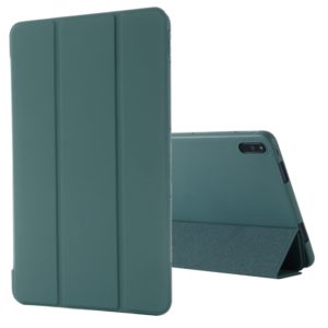 For Huawei Matepad 10.4 GEBEI Shockproof Horizontal Flip Leather Case with Three-folding Holder(Dark Green) (GEBEI) (OEM)