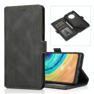For Huawei Mate 30 Retro Magnetic Closing Clasp Horizontal Flip Leather Case with Holder & Card Slots & Photo Frame & Wallet(Black) (OEM)