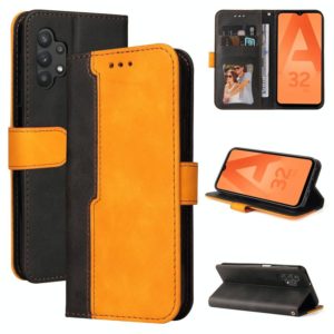 For Samsung Galaxy A32 5G Business Stitching-Color Horizontal Flip PU Leather Case with Holder & Card Slots & Photo Frame(Orange) (OEM)