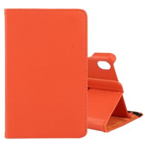 For Lenovo Tab M8 360 Degree Rotation Litchi Texture Horizontal Flip Leather Case with Holder(Orange) (OEM)