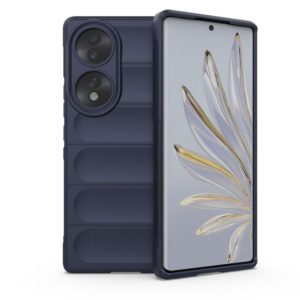 For Honor 70 5G Magic Shield TPU + Flannel Phone Case(Dark Blue) (OEM)