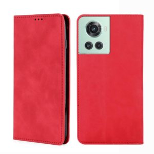 For OnePlus ACE/10R Skin Feel Magnetic Horizontal Flip Leather Phone Case(Red) (OEM)