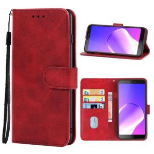 For Tecno Hot 6 Pro Leather Phone Case(Red) (OEM)