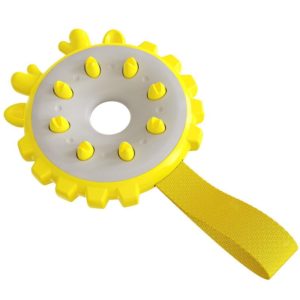 Ring Dog Toothbrushes Training Interactive Bite Dog Milling Toys(Yellow) (OEM)