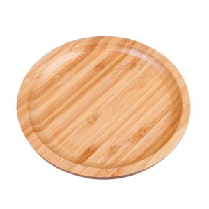 Household Creative Simple Round Bamboo Tea Tray Mini Tea Table, Diameter: 30cm (OEM)