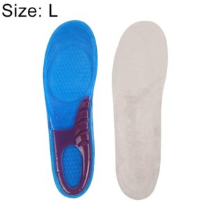 1 Pair Military Training Shock Resistance Sports Insoles Soft and Comfortable Stretch Thick Insoles, Size: L(43-46 Yards)(Blue) (OEM)
