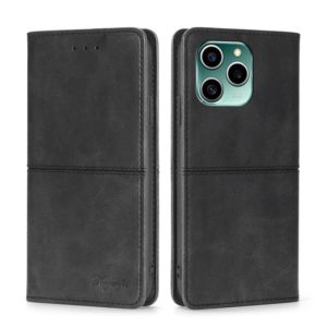 For Honor 60 SE Cow Texture Magnetic Horizontal Flip Leather Phone Case(Black) (OEM)