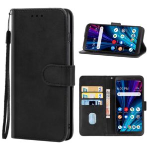 Leather Phone Case For TCL A3X(Black) (OEM)