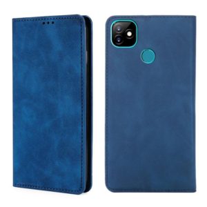 For Infinix Itel Vision 1 Skin Feel Magnetic Horizontal Flip Leather Case with Holder & Card Slots(Blue) (OEM)