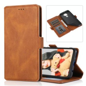 For Huawei Mate 30 Lite Retro Magnetic Closing Clasp Horizontal Flip Leather Case with Holder & Card Slots & Photo Frame & Wallet(Brown) (OEM)