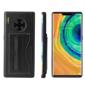For Huawei Mate 30 Pro Fierre Shann Full Coverage PU Leather Protective Case with Holder & Card Slot(Black) (FIERRE SHANN) (OEM)