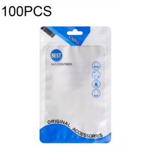 100 PCS Charging Cable U Disk Universal Color Printing Sealing Pocket(11x18cm Blue Matte) (OEM)
