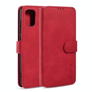 For Galaxy A71 5G DG.MING Retro Oil Side Horizontal Flip Case with Holder & Card Slots & Wallet(Red) (DG.MING) (OEM)