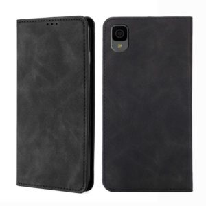 For TCL 30Z T602DL Skin Feel Magnetic Horizontal Flip Leather Phone Case(Black) (OEM)