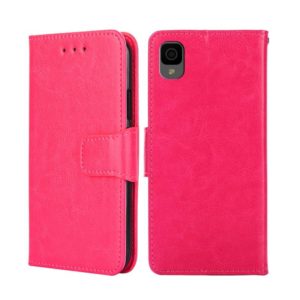 For TCL 30Z/T602DL Crystal Texture Leather Phone Case(Rose Red) (OEM)
