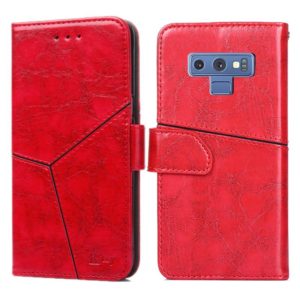 For Samsung Galaxy Note9 Geometric Stitching Horizontal Flip TPU + PU Leather Case with Holder & Card Slots & Wallet(Red) (OEM)