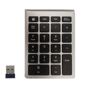 BT304 22 Keys Laptop Mini Wireless Keyboard, Spec: 2.4G (Silver Black) (OEM)