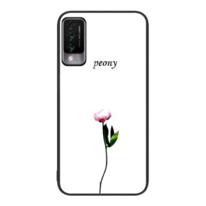For Huawei Maimang 10 Colorful Painted Glass Phone Case(A Flower) (OEM)